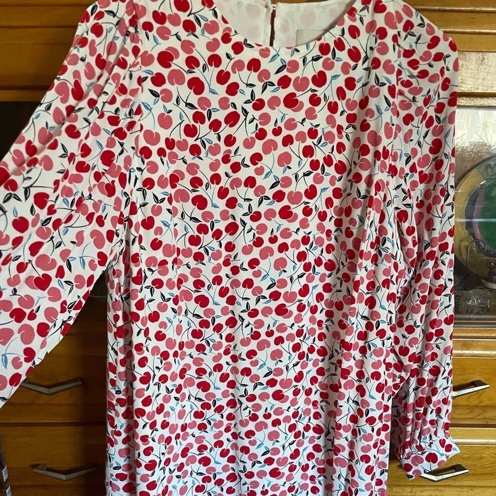 Crepe Cherry Print Dress